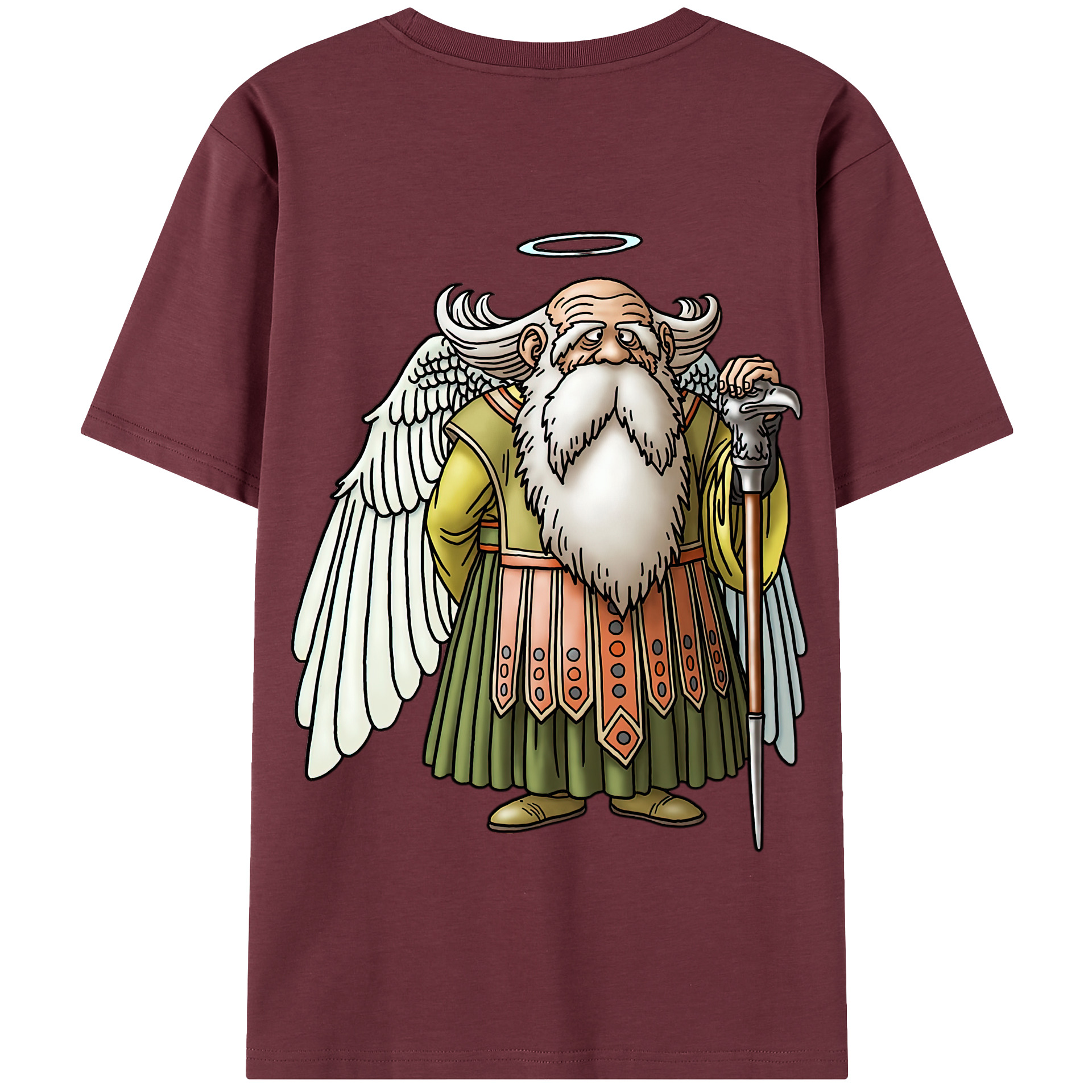 （画像用） ドラゴンクエスト Doragon Kuesuto Dragon Quest 綿100％半袖Tシャツ（背面プリント）